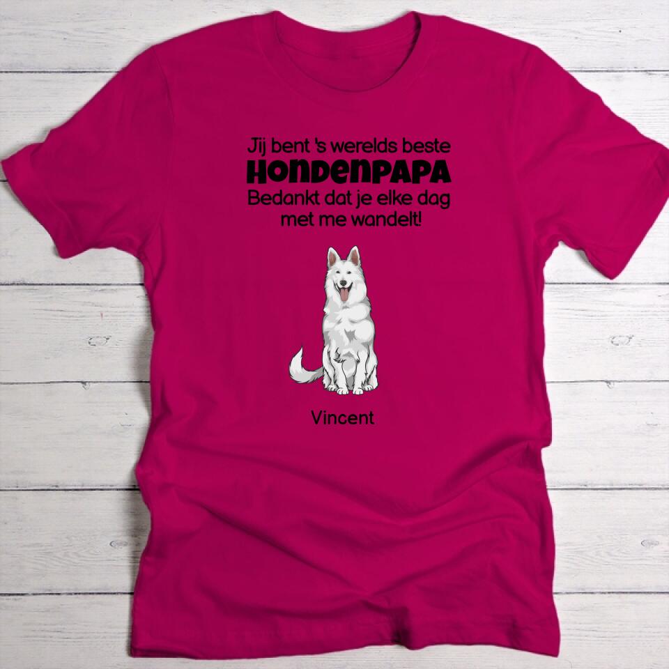 s Werelds beste hondenpapa - Gepersonaliseerde T-Shirt