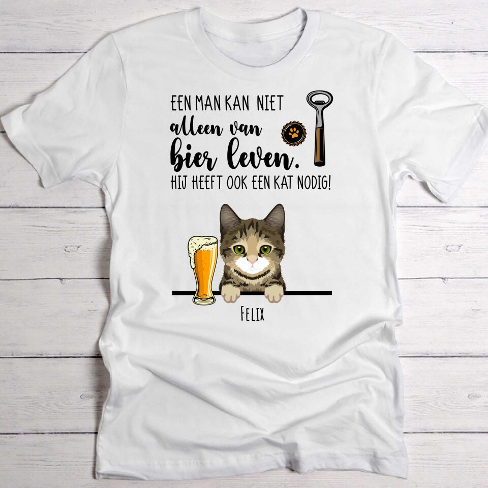 Bier & Miauw - Gepersonaliseerde T-Shirt