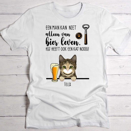 Bier & Miauw - Gepersonaliseerde T-Shirt