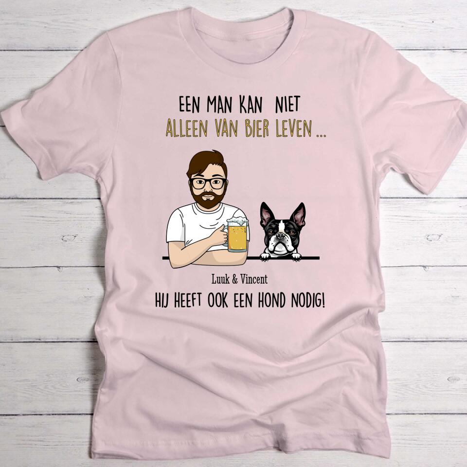 Bier met Hond - Gepersonaliseerde T-Shirt