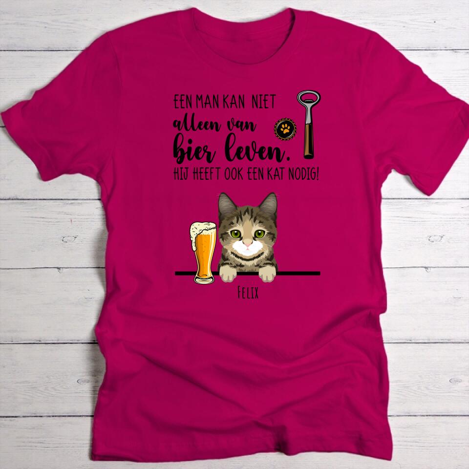 Bier & Miauw - Gepersonaliseerde T-Shirt