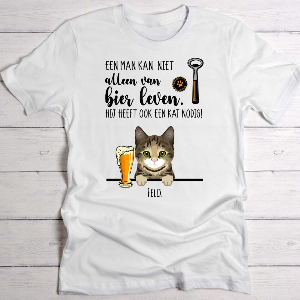 Bier & Miauw - Gepersonaliseerde T-Shirt