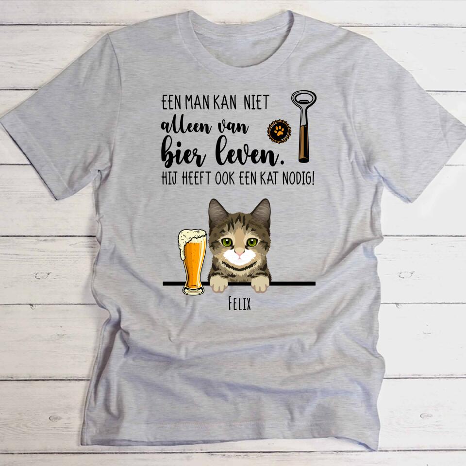 Bier & Miauw - Gepersonaliseerde T-Shirt