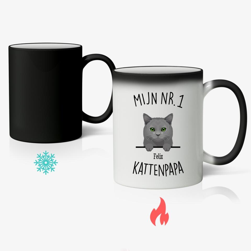 No. 1 Cat Dad - Gepersonaliseerde mok