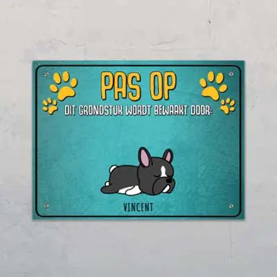 Bewaakt door dieren - Gepersonaliseerd tuinbordje