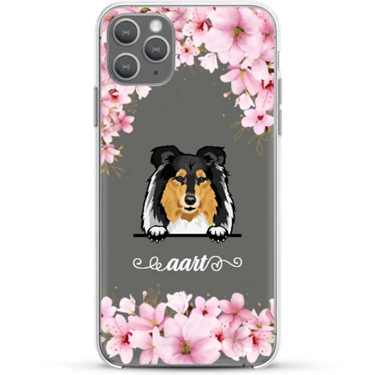 Bloemen Honden - Gepersonaliseerd telefoonhoesje