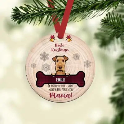 Beste Hond Kerstman - Gepersonaliseerde Ornament