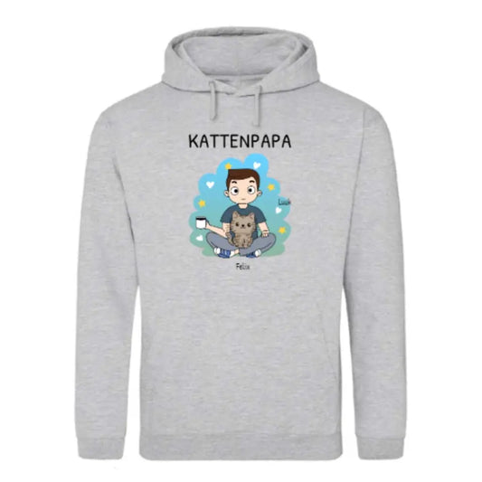 Cat Dad - Gepersonaliseerde hoodie (Comic Style)