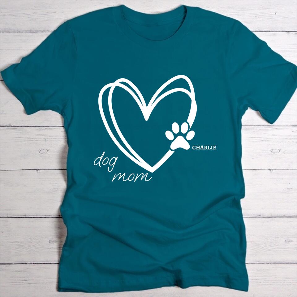 Dog Mom Hart - Gepersonaliseerde T-Shirt