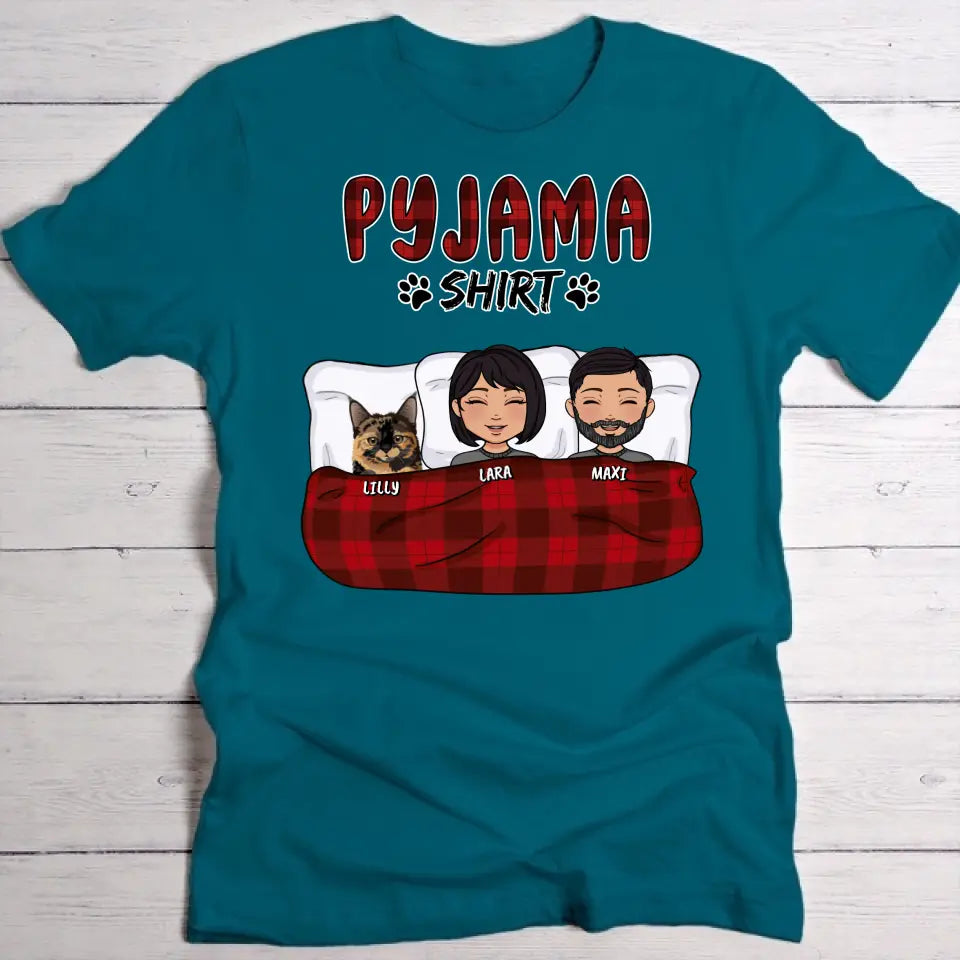 Mijn pyjama shirt (paar) - Gepersonaliseerde T-Shirt