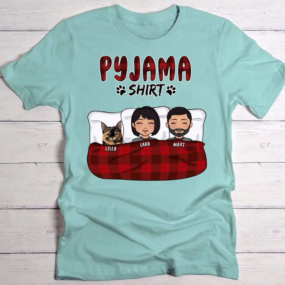 Mijn pyjama shirt (paar) - Gepersonaliseerde t-shirt