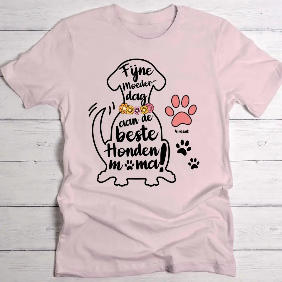 Beste Hondenmama - Gepersonaliseerde T-Shirt