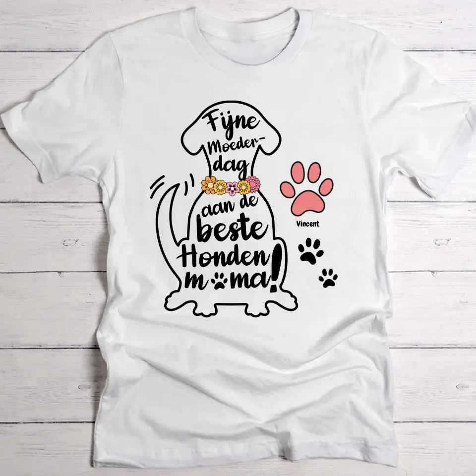 Beste Hondenmama - Gepersonaliseerde T-Shirt