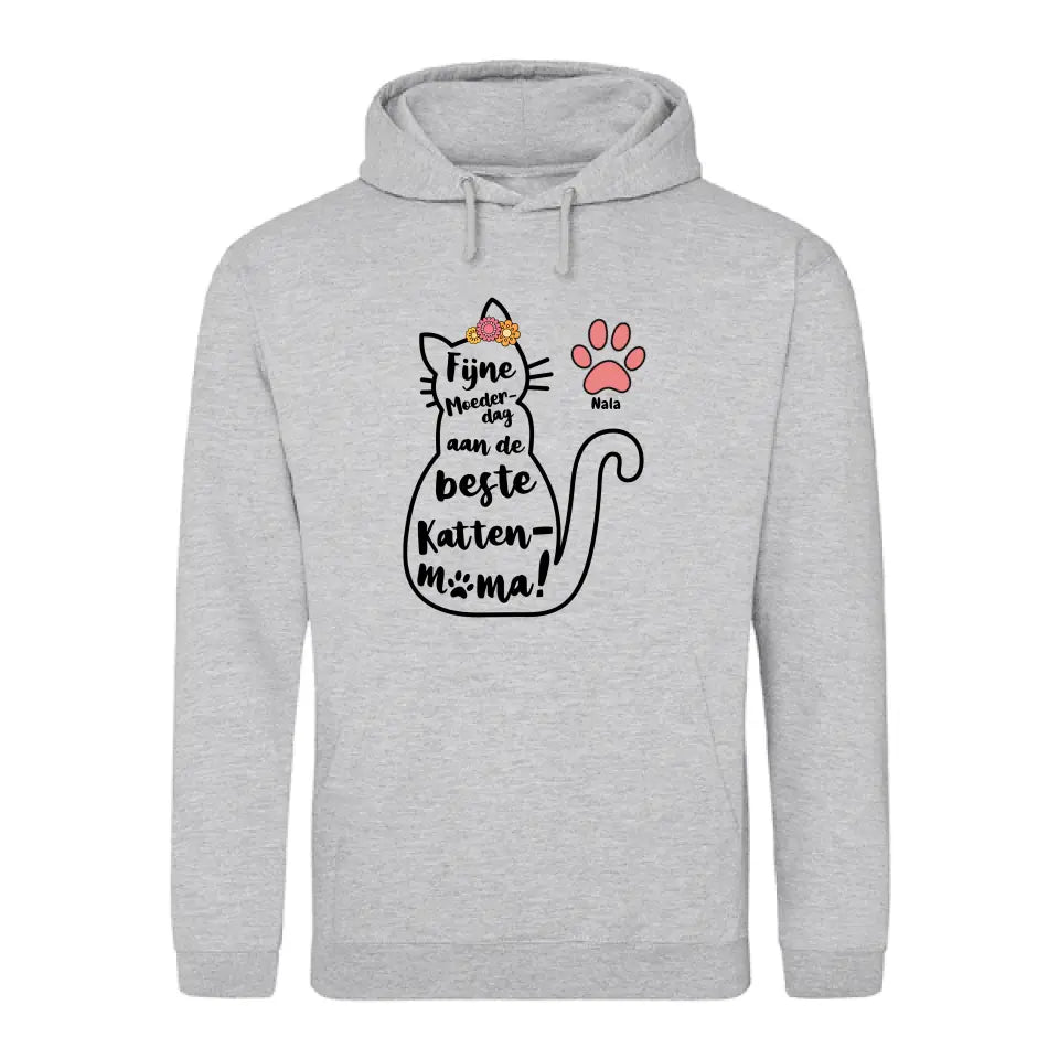 Beste kattenmama  - Gepersonaliseerde Hoodie