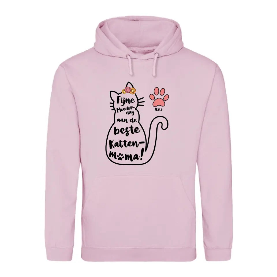 Beste kattenmama  - Gepersonaliseerde Hoodie