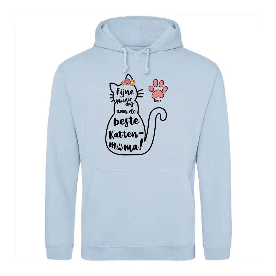 Beste kattenmama  - Gepersonaliseerde Hoodie