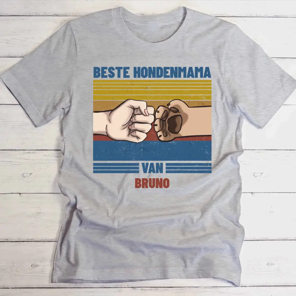 Beste Hondenmama van ... - Gepersonaliseerde T-Shirt