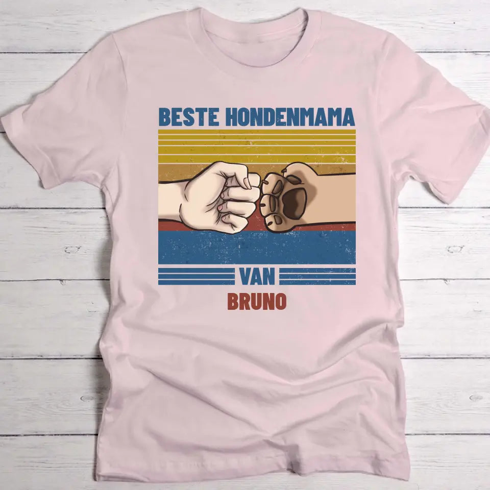 Beste Hondenmama van ... - Gepersonaliseerde T-Shirt