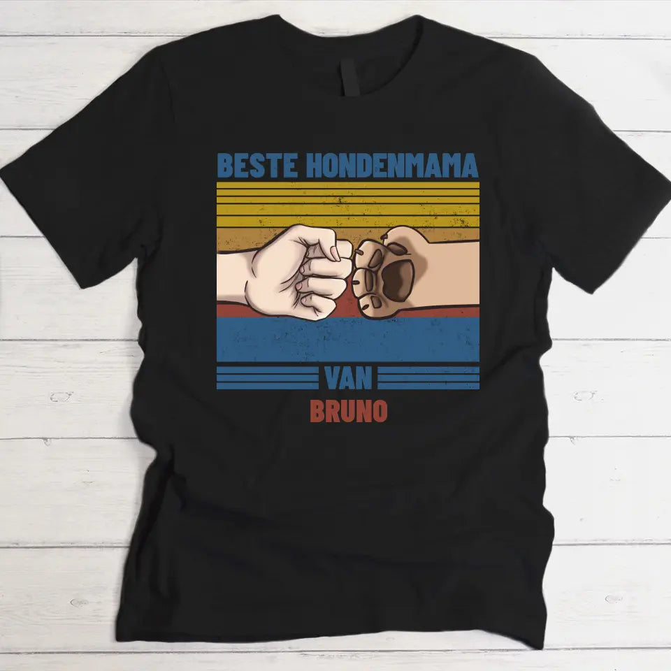 Beste Hondenmama van ... - Gepersonaliseerde T-Shirt