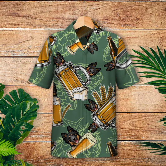 Bier met honden - Gepersonaliseerd hawaiiaans hemd
