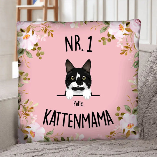 No. 1 Kattenmama - Gepersonaliseerde kussen