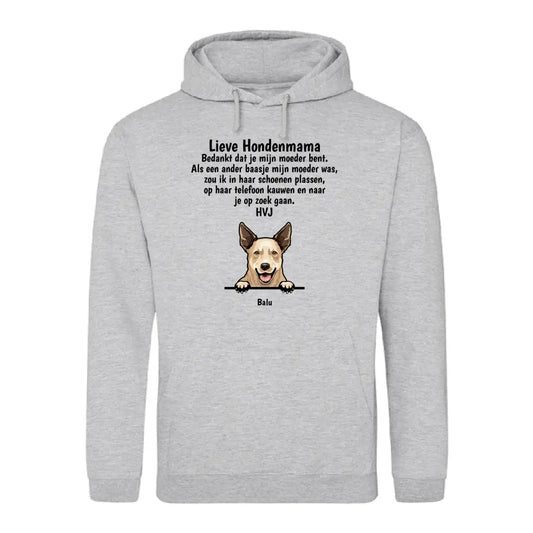 Lieve hondenmama - Gepersonaliseerde hoodie