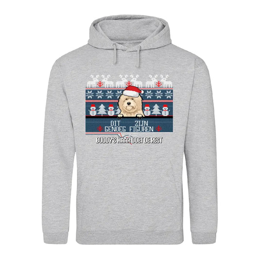 Harige kersttrui - Gepersonaliseerde  hoodie