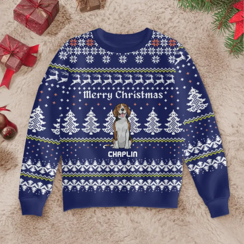 Merry Christmas - Gepersonaliseerde Ugly Christmas Sweater - Featured Image