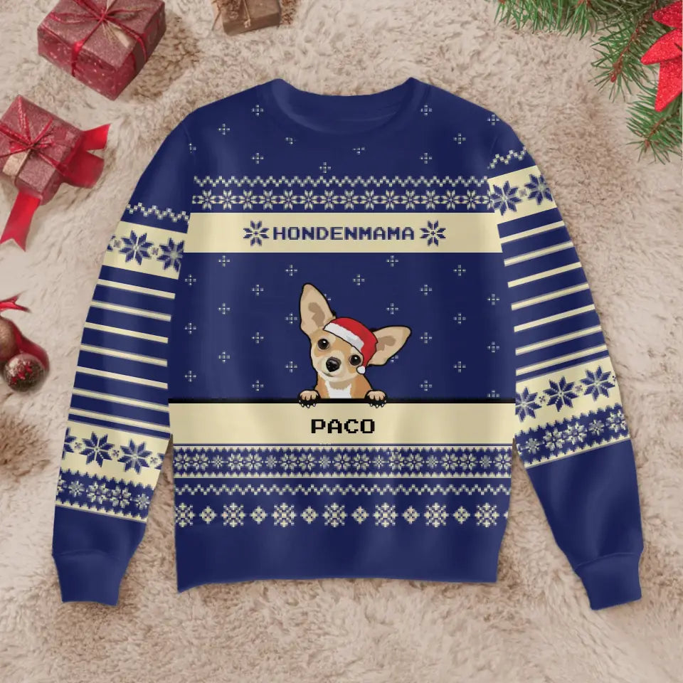 Huisdier ouders - Gepersonaliseerde Ugly Christmas Sweater