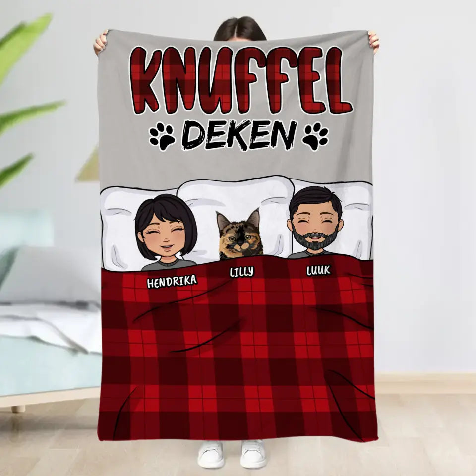 Knuffel deken (paar) - Gepersonaliseerde deken