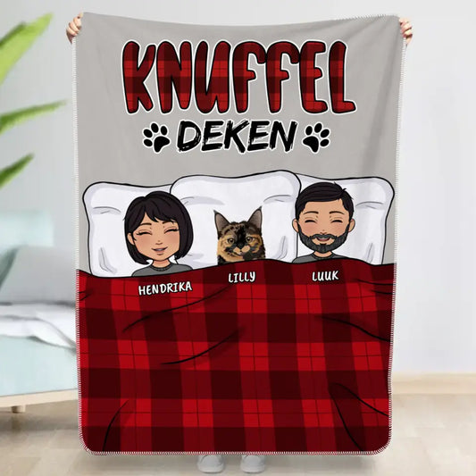 Knuffel deken (paar) - Gepersonaliseerde deken