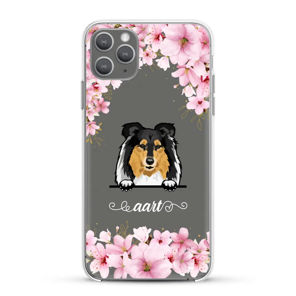 Bloemen Honden - Gepersonaliseerd telefoonhoesje
