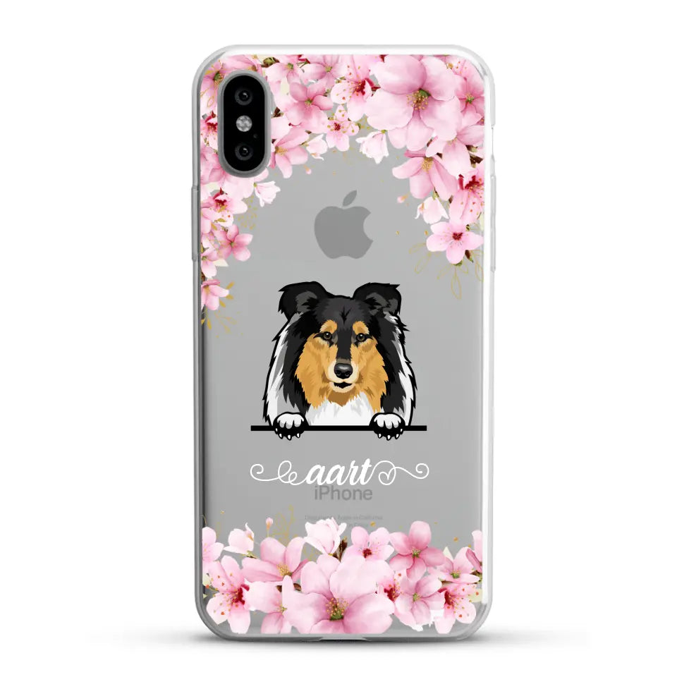Bloemen Honden - Gepersonaliseerd telefoonhoesje
