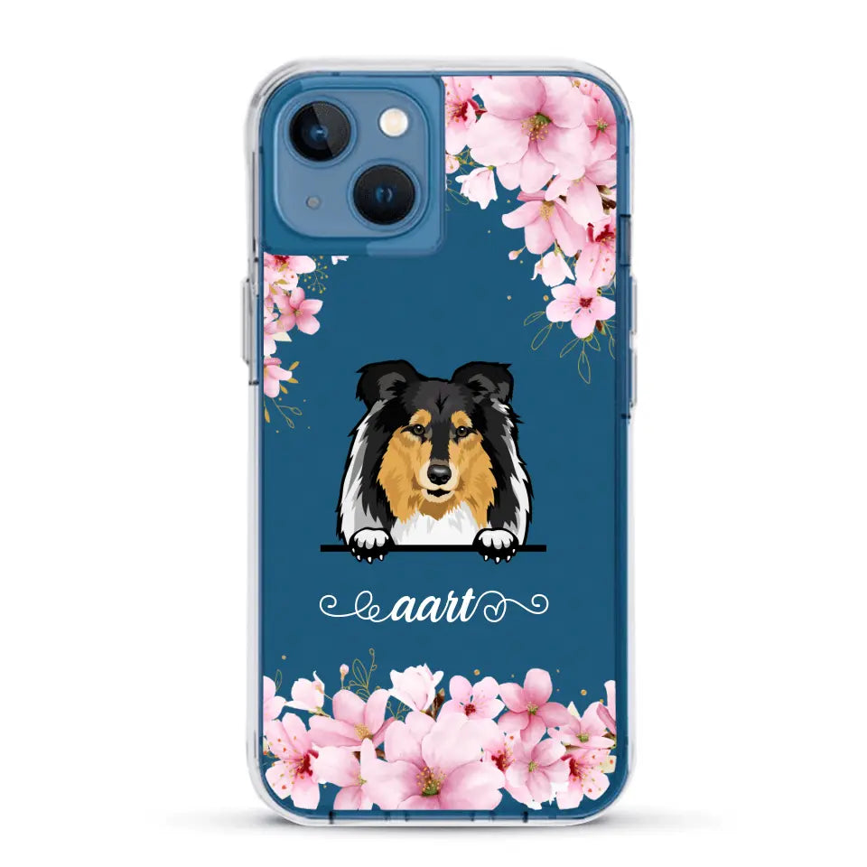 Bloemen Honden - Gepersonaliseerd telefoonhoesje