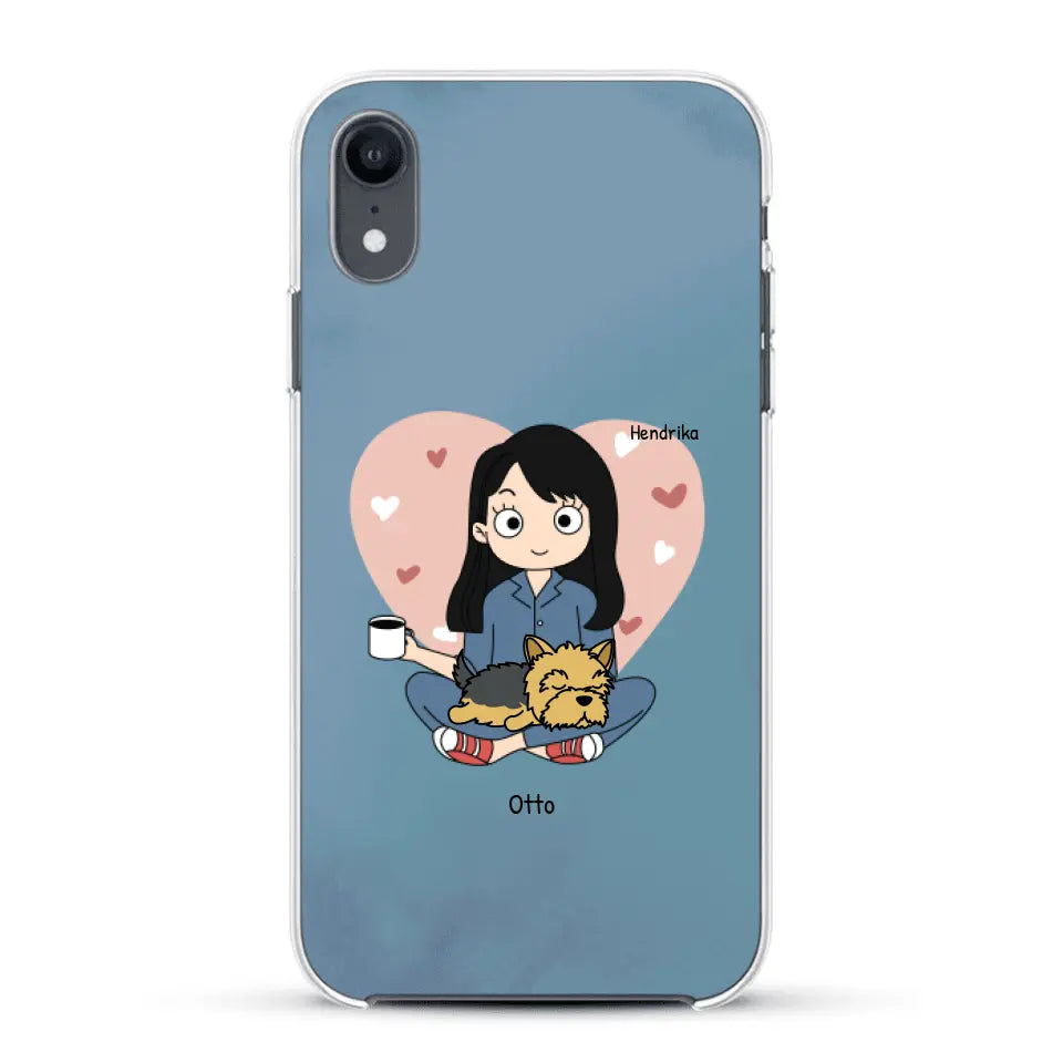 Cartoon honden mama - Gepersonaliseerd telefoonhoesje