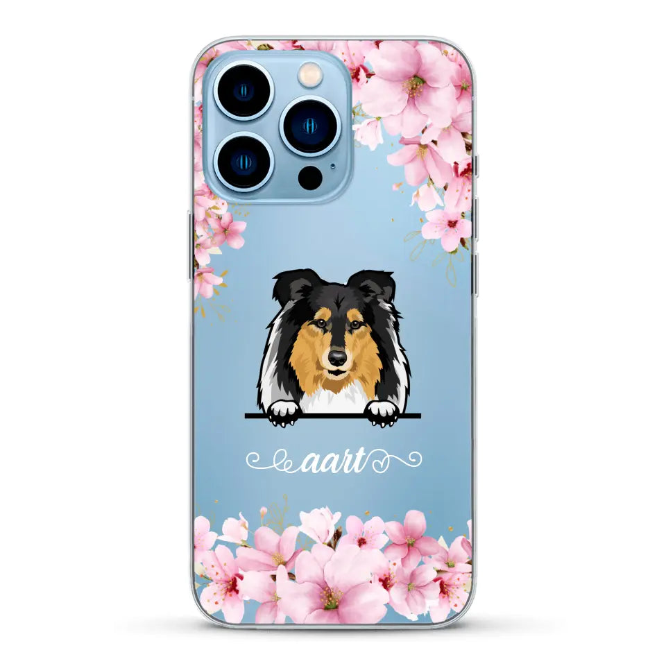 Bloemen Honden - Gepersonaliseerd telefoonhoesje