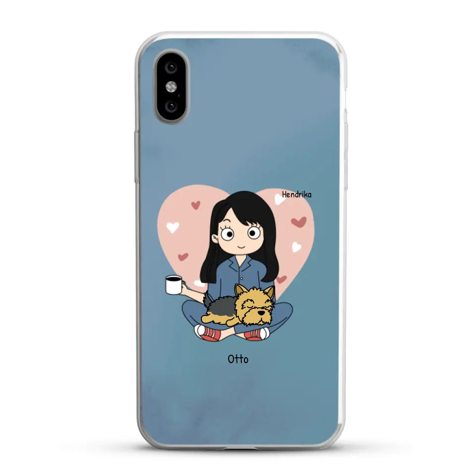 Cartoon honden mama - Gepersonaliseerd telefoonhoesje