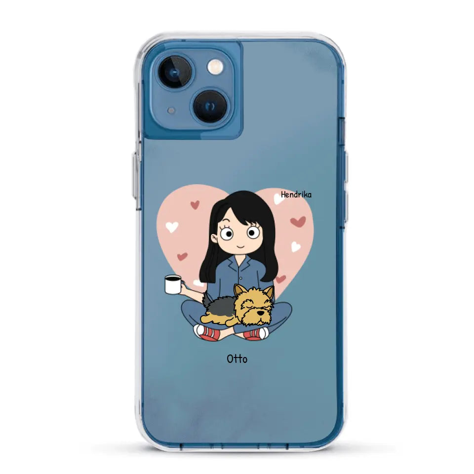 Cartoon honden mama - Gepersonaliseerd telefoonhoesje