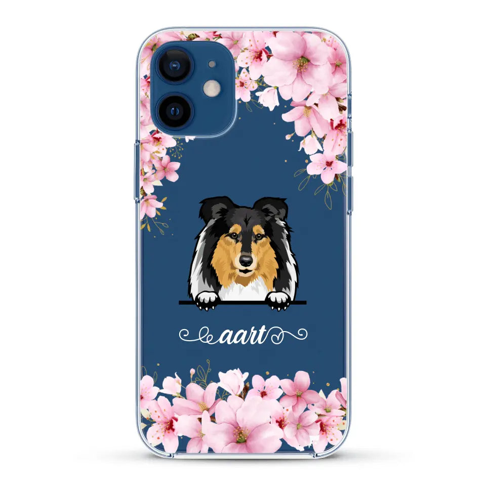 Bloemen Honden - Gepersonaliseerd telefoonhoesje