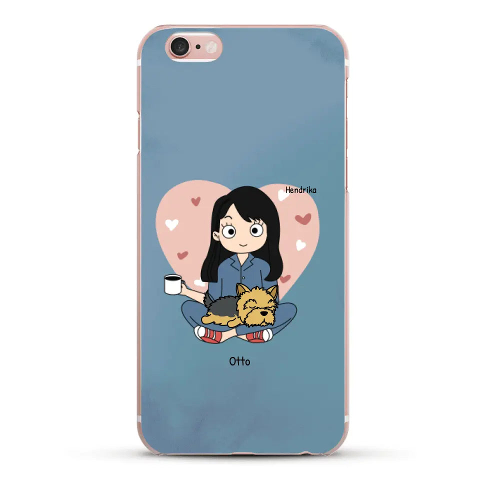 Cartoon honden mama - Gepersonaliseerd telefoonhoesje