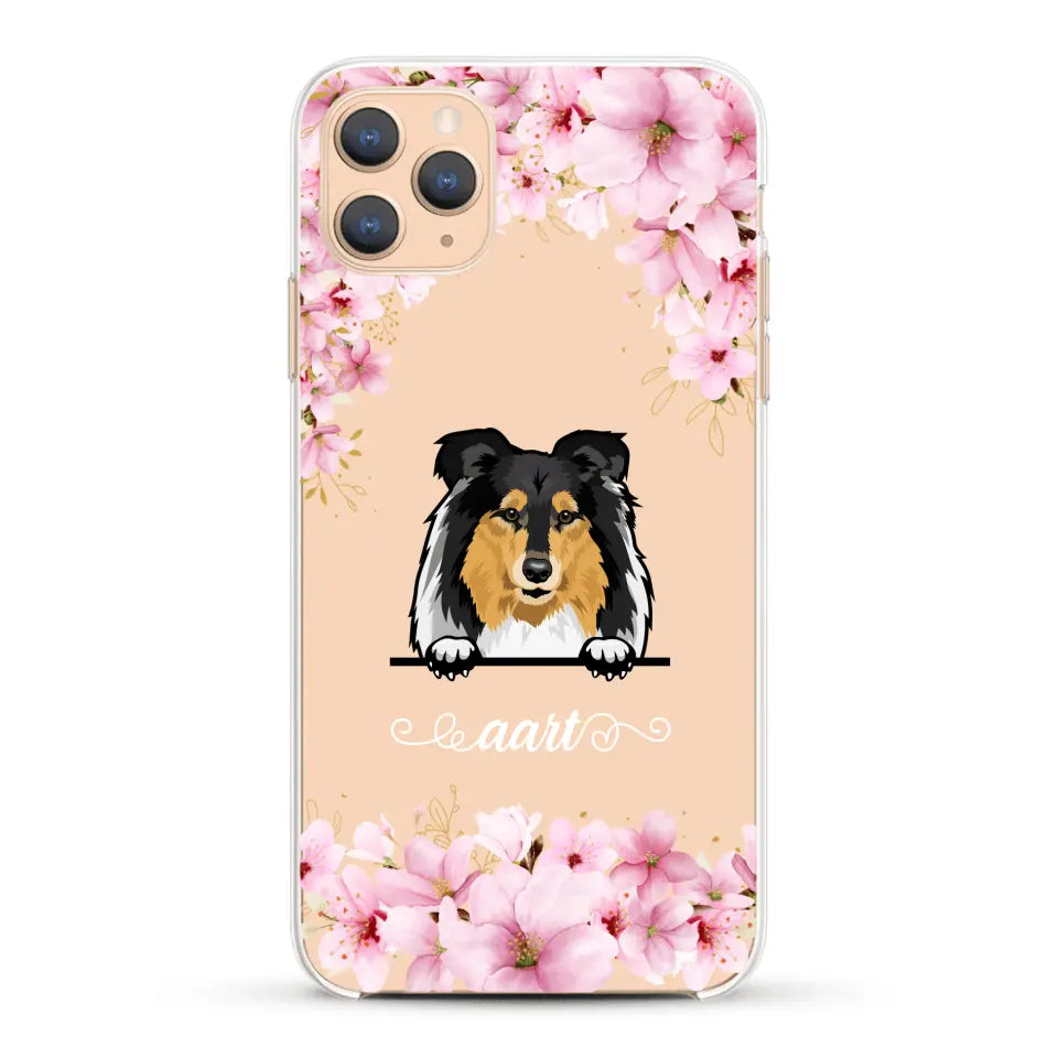 Bloemen Honden - Gepersonaliseerd telefoonhoesje