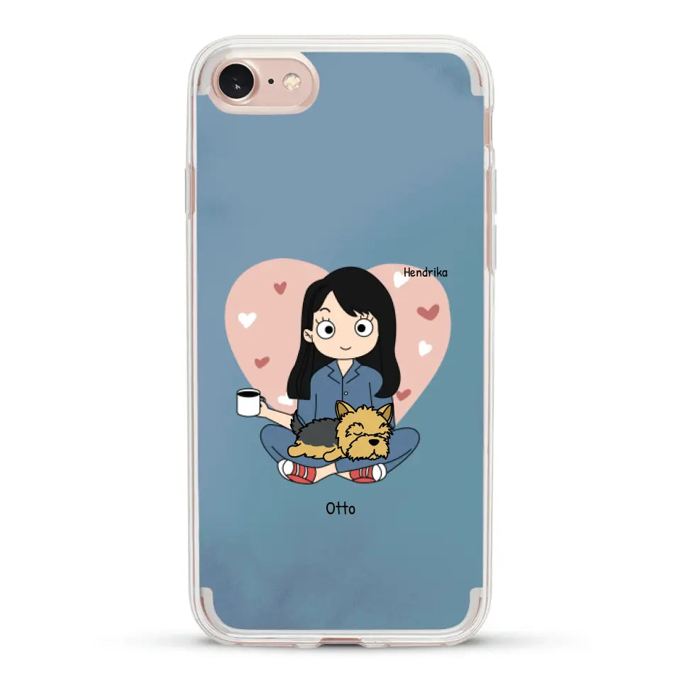 Cartoon honden mama - Gepersonaliseerd telefoonhoesje