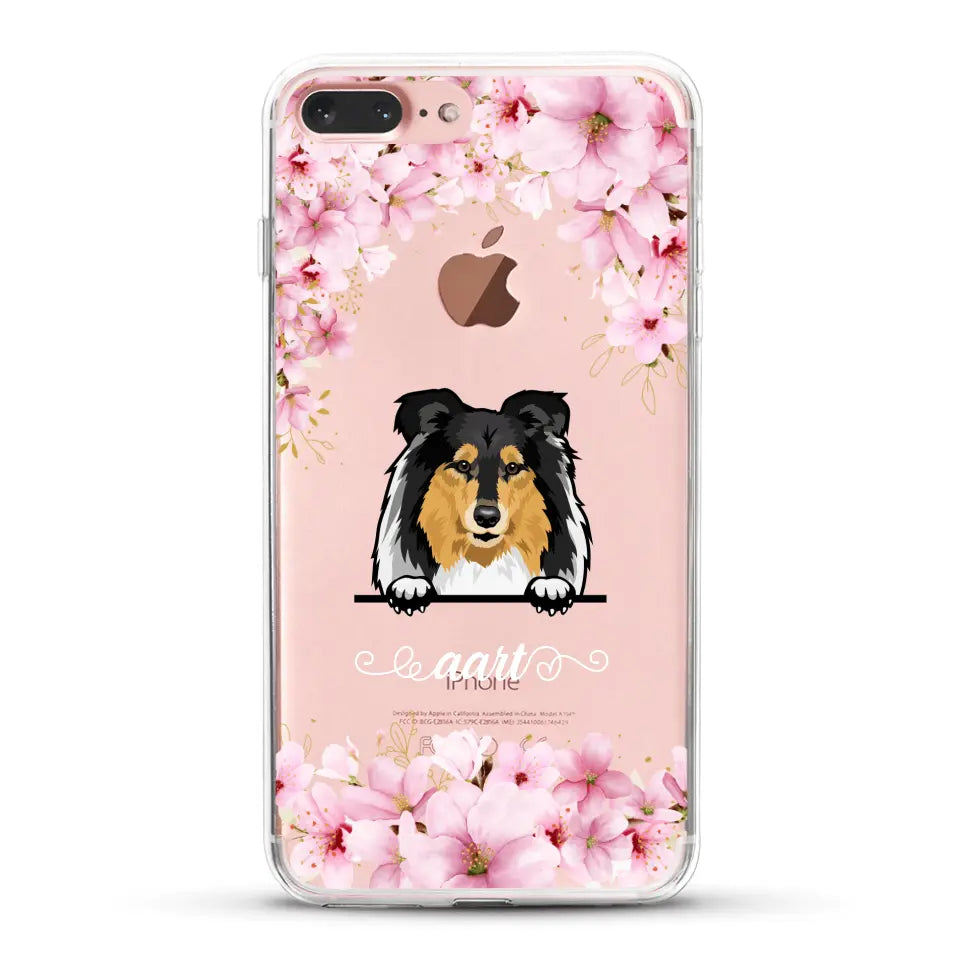 Bloemen Honden - Gepersonaliseerd telefoonhoesje