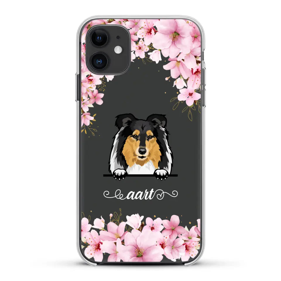 Bloemen Honden - Gepersonaliseerd telefoonhoesje