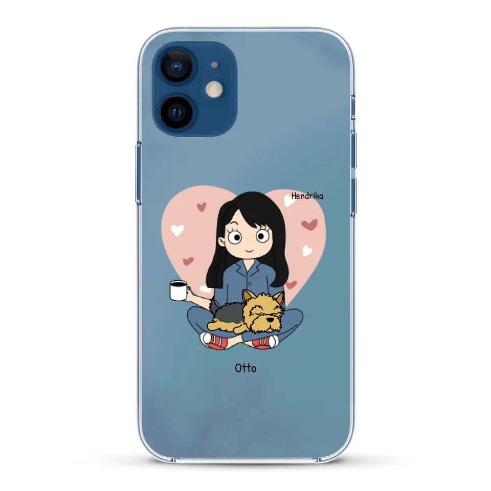 Cartoon honden mama - Gepersonaliseerd telefoonhoesje