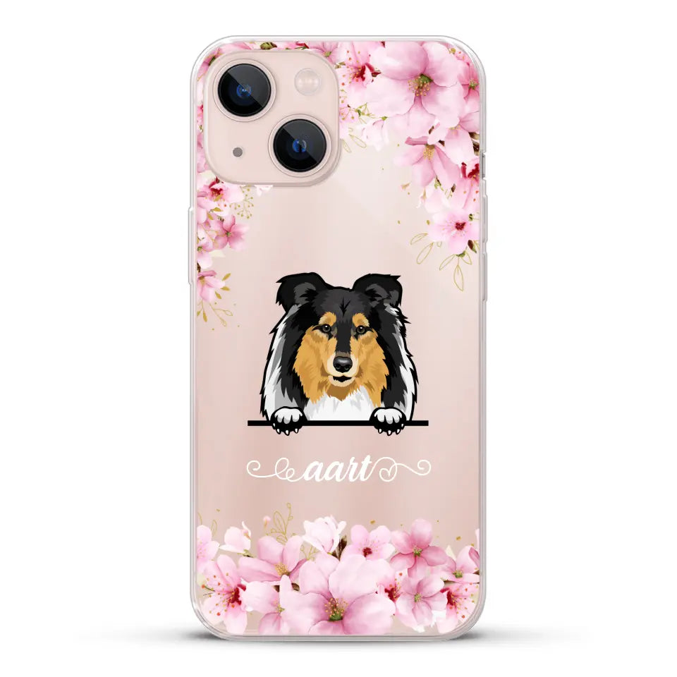 Bloemen Honden - Gepersonaliseerd telefoonhoesje