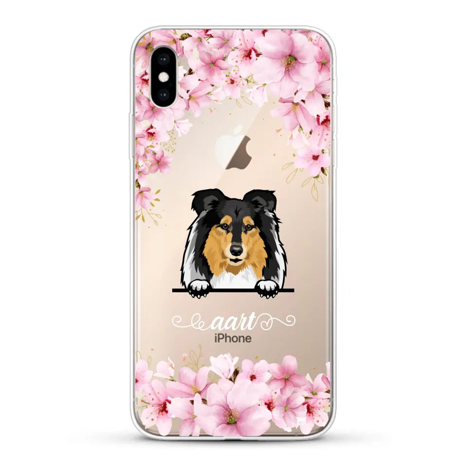 Bloemen Honden - Gepersonaliseerd telefoonhoesje