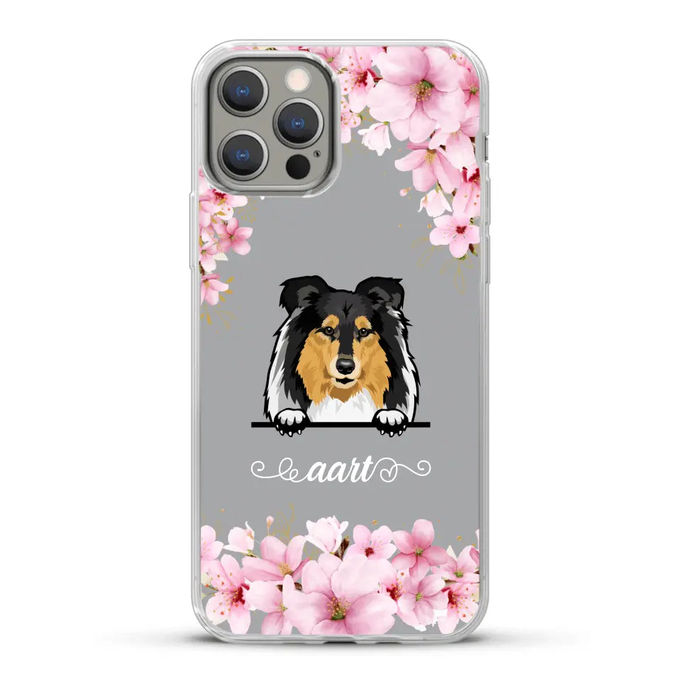 Bloemen Honden - Gepersonaliseerd telefoonhoesje