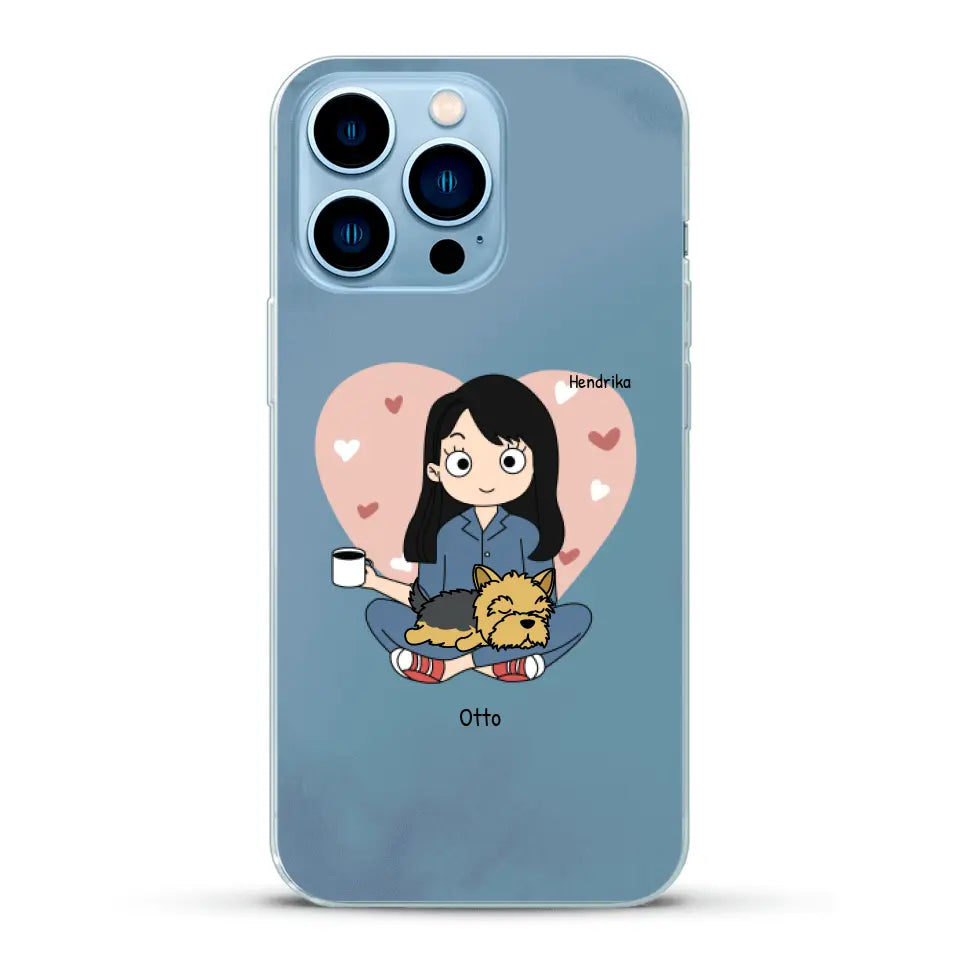 Cartoon honden mama - Gepersonaliseerd telefoonhoesje