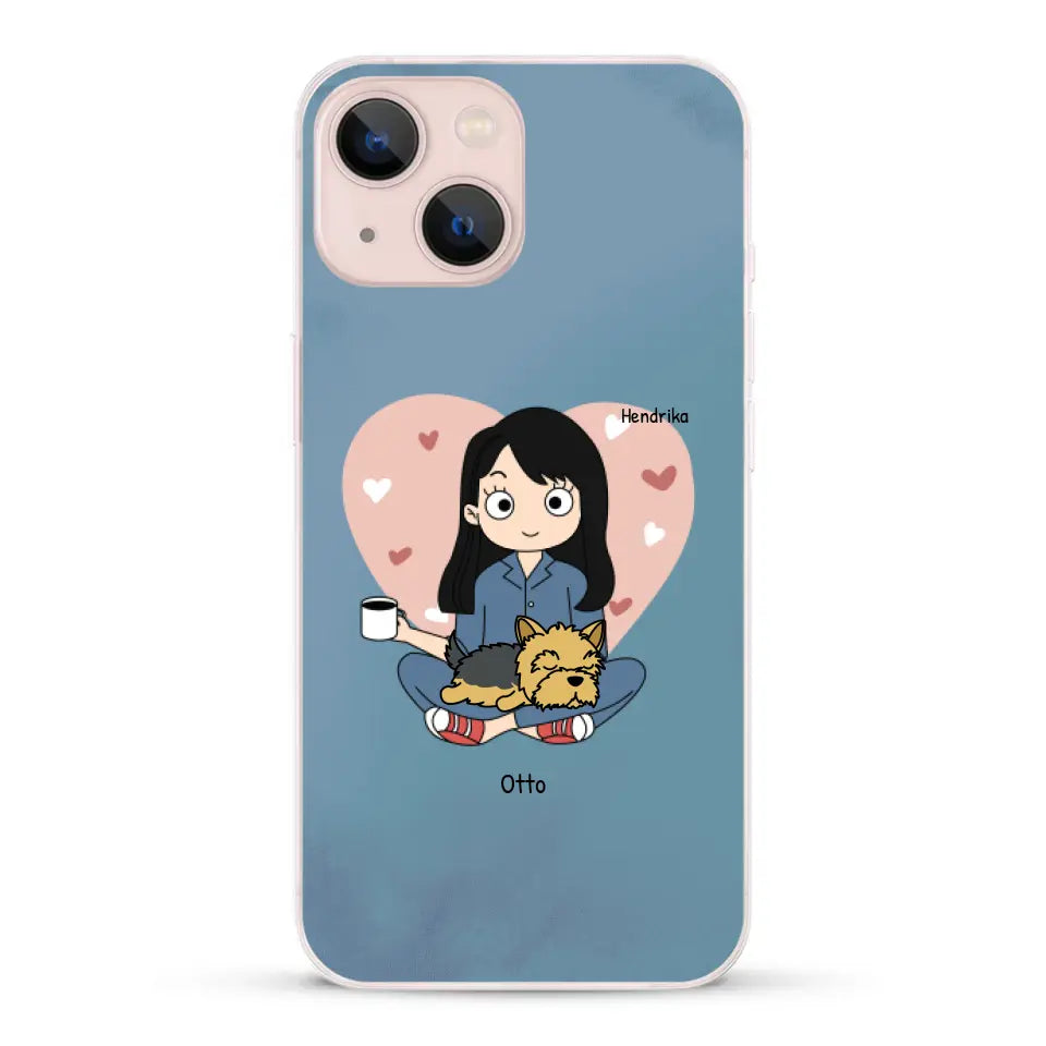 Cartoon honden mama - Gepersonaliseerd telefoonhoesje